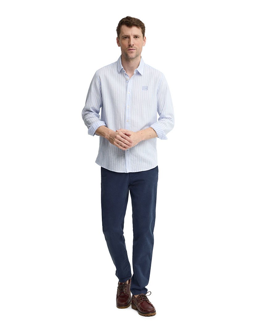 Camisa manga comprida Regular Fit Azul Claro