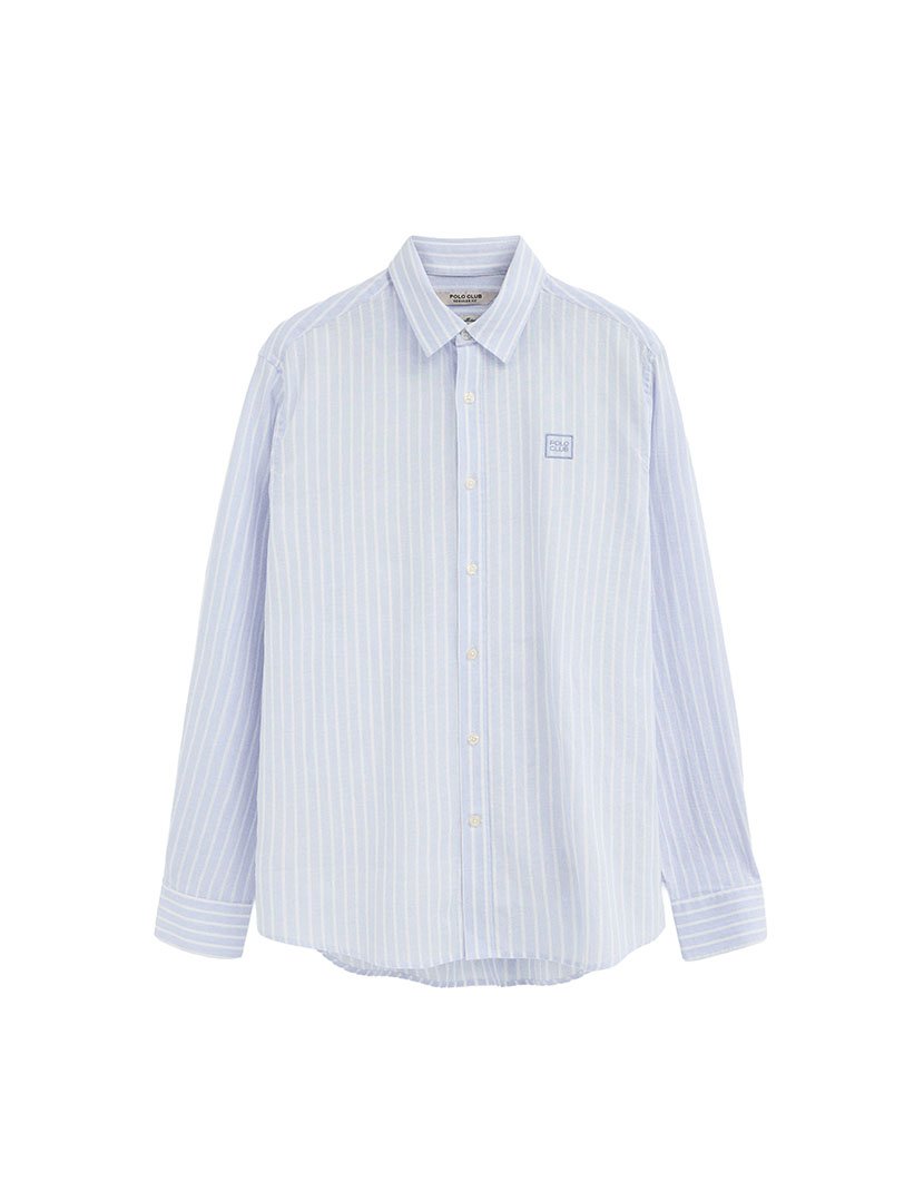 Camisa manga comprida Regular Fit Azul Claro