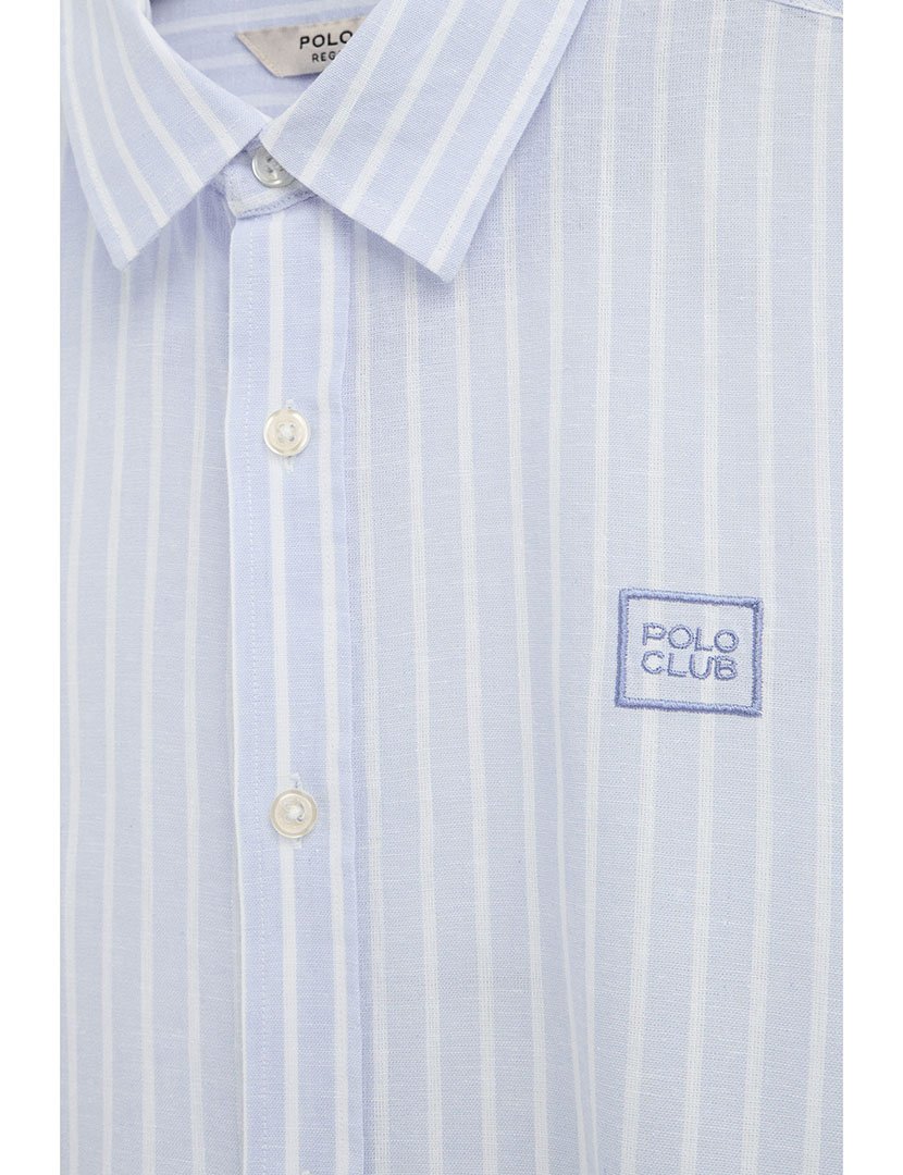 Camisa manga comprida Regular Fit Azul Claro