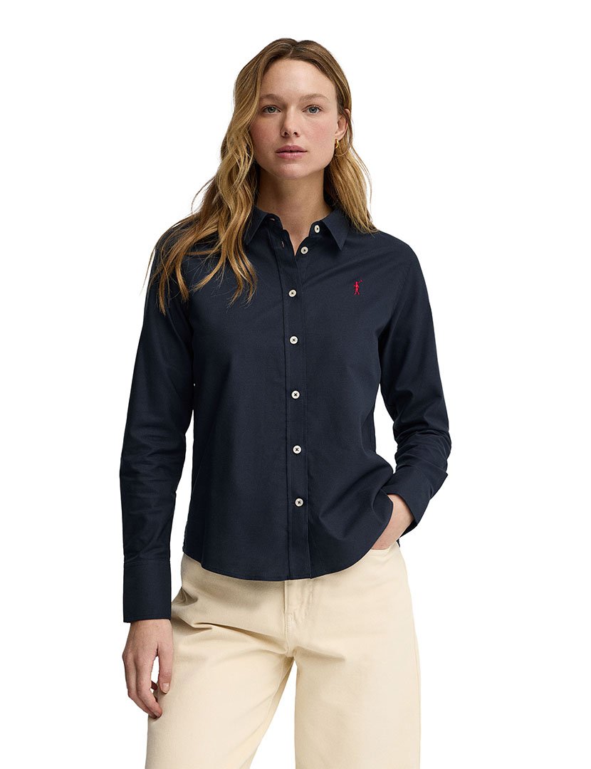 Camisa manga comprida Regular Fit Azul