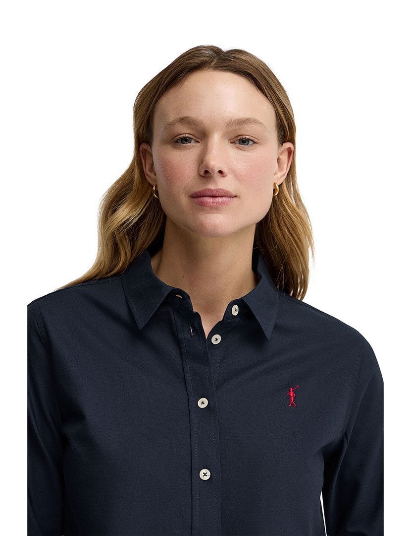 Camisa manga comprida Regular Fit Azul