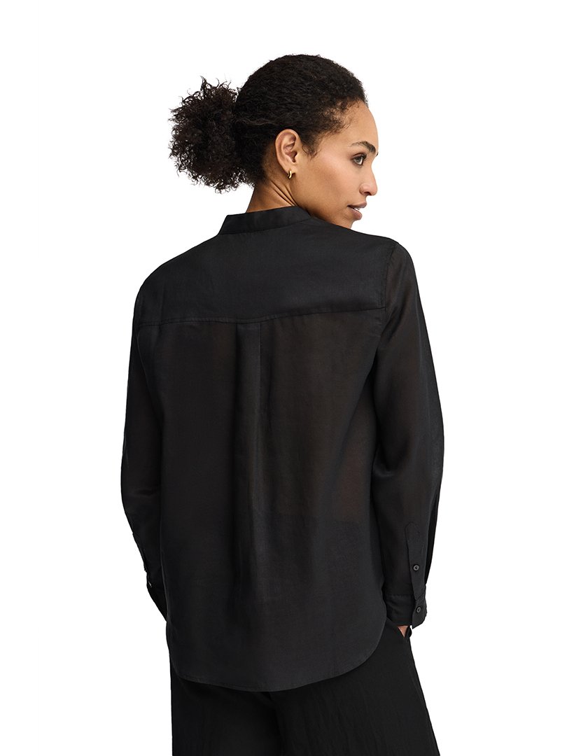 Camisa manga comprida Loose Fit Preto