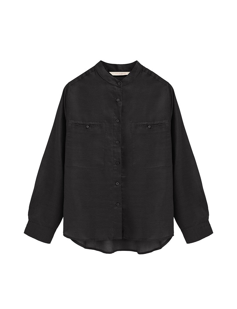 Camisa manga comprida Loose Fit Preto