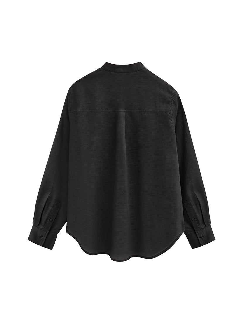 Camisa manga comprida Loose Fit Preto