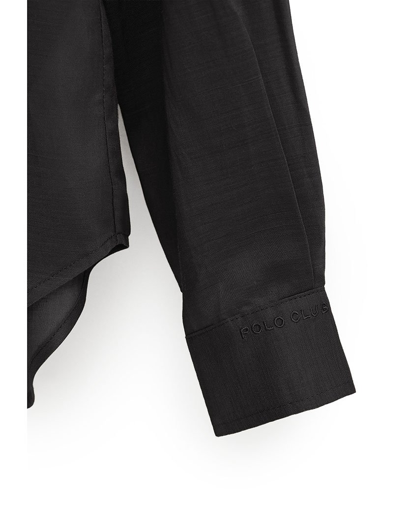 Camisa manga comprida Loose Fit Preto