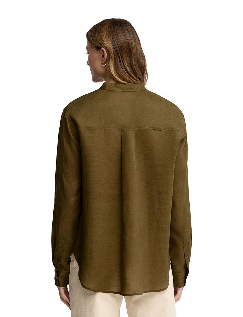 Camisa manga comprida Loose Fit Verde Khaki
