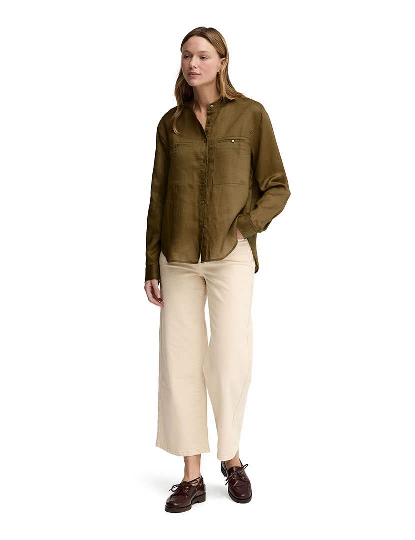 Camisa manga comprida Loose Fit Verde Khaki