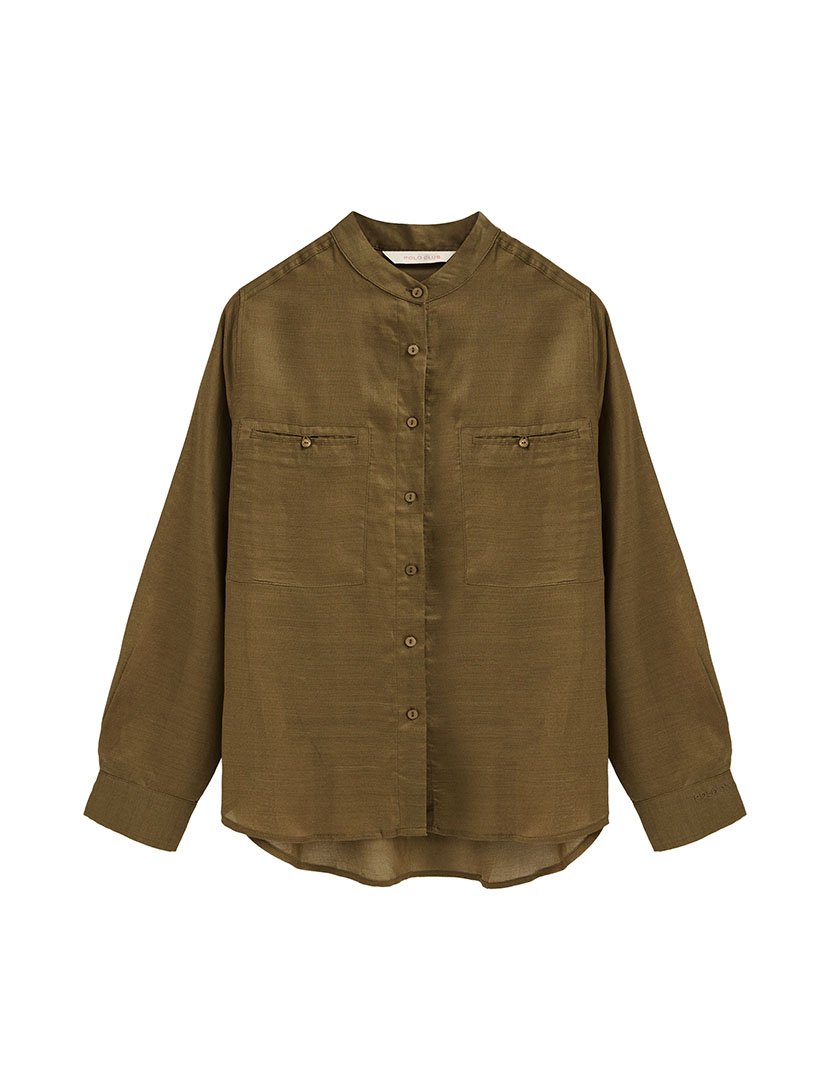 Camisa manga comprida Loose Fit Verde Khaki