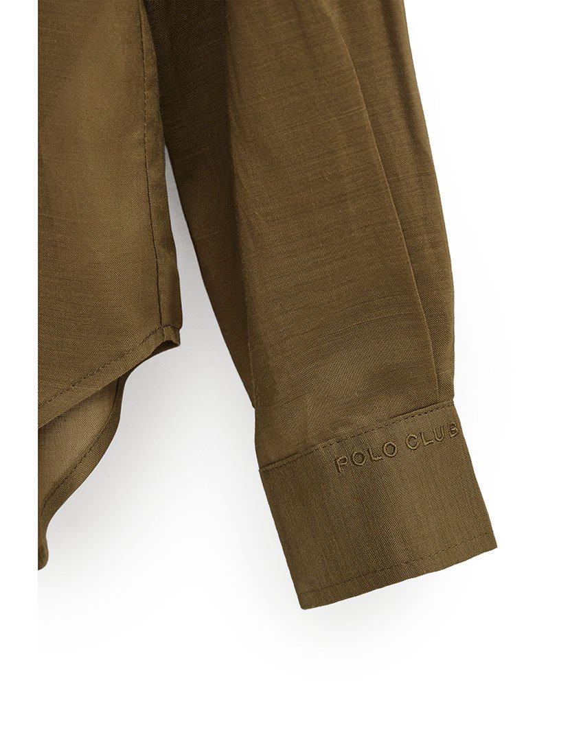 Camisa manga comprida Loose Fit Verde Khaki