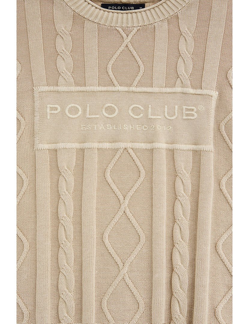 Pullover de Malha Loose Fit Bege