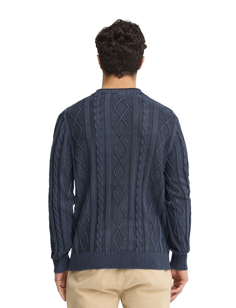 Pullover de Malha Loose Fit Azul