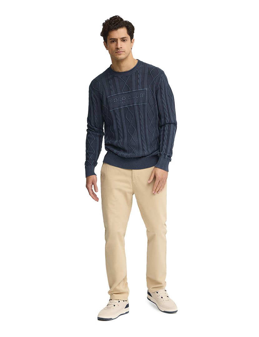 Pullover de Malha Loose Fit Azul
