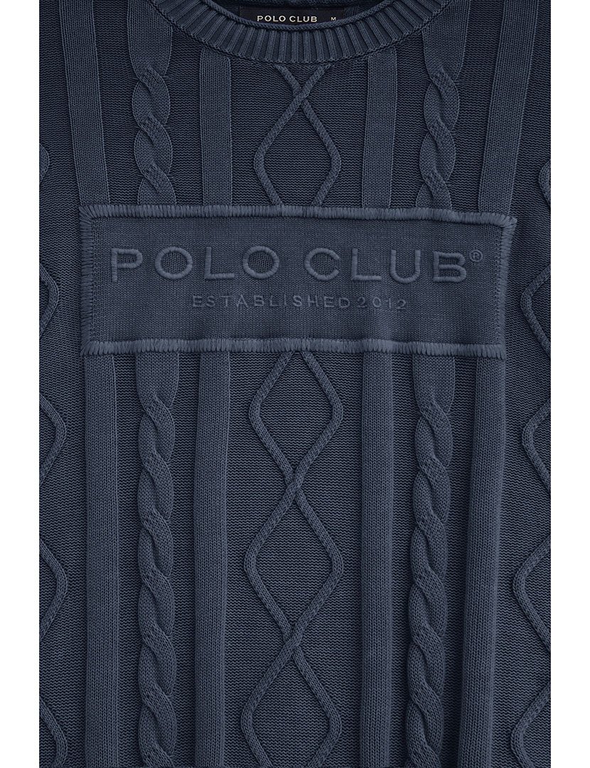 Pullover de Malha Loose Fit Azul