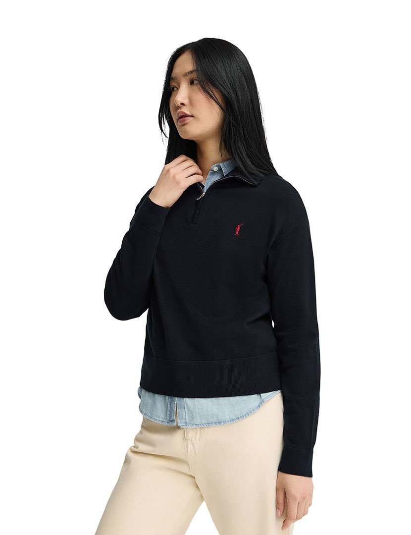 Pullover meio zip GG12 Azul