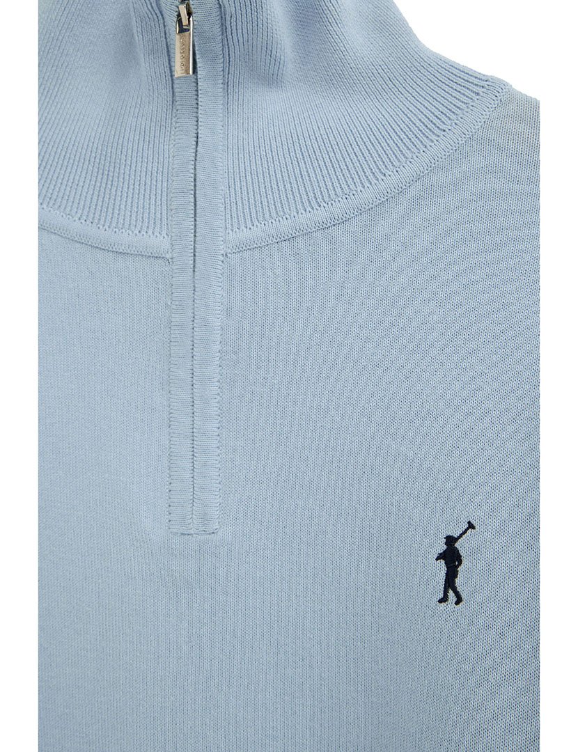 Pullover meio zip GG12 Azul Claro