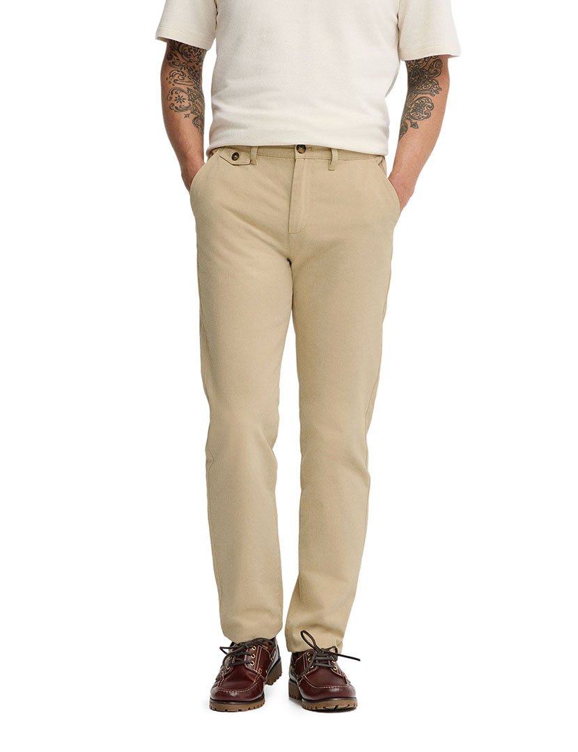 Calças Chino Regular Fit Bege