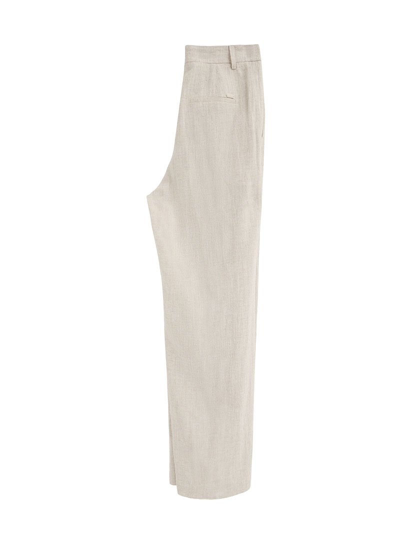 Calças Plissadas Relaxed Fit Branco