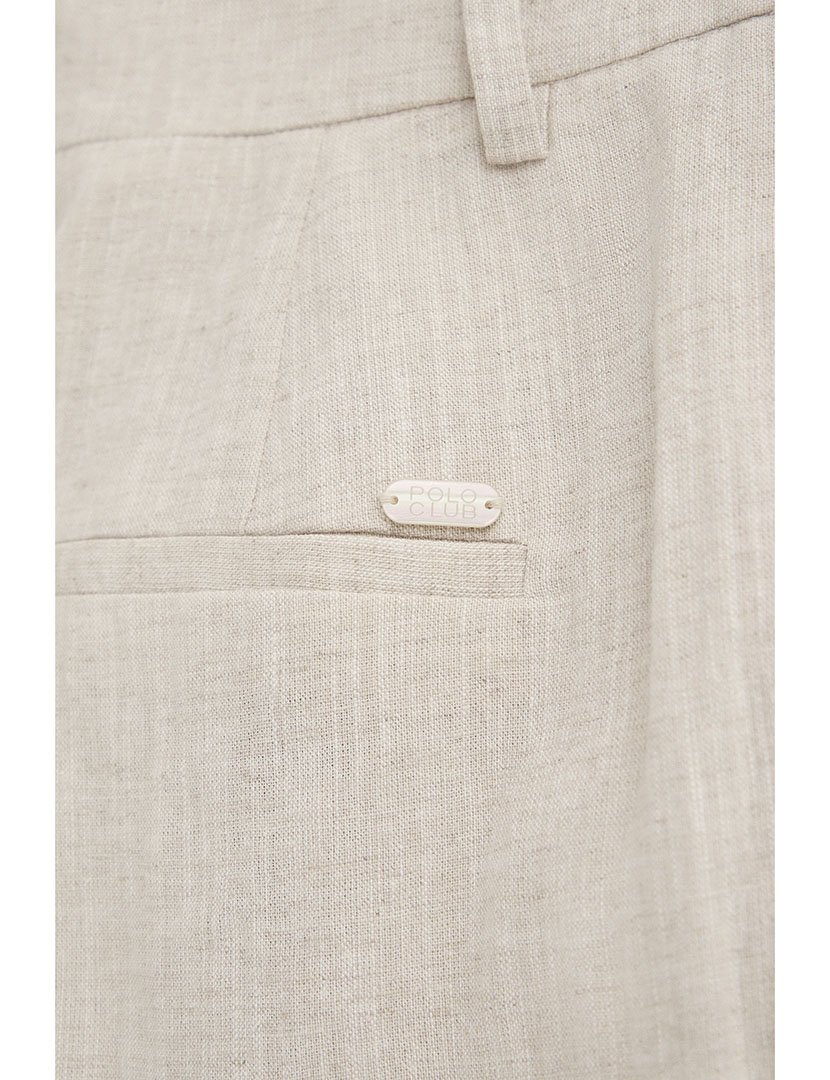 Calças Plissadas Relaxed Fit Branco