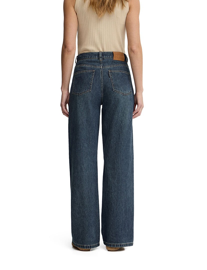 Calças de Ganga Wide Leg Azul