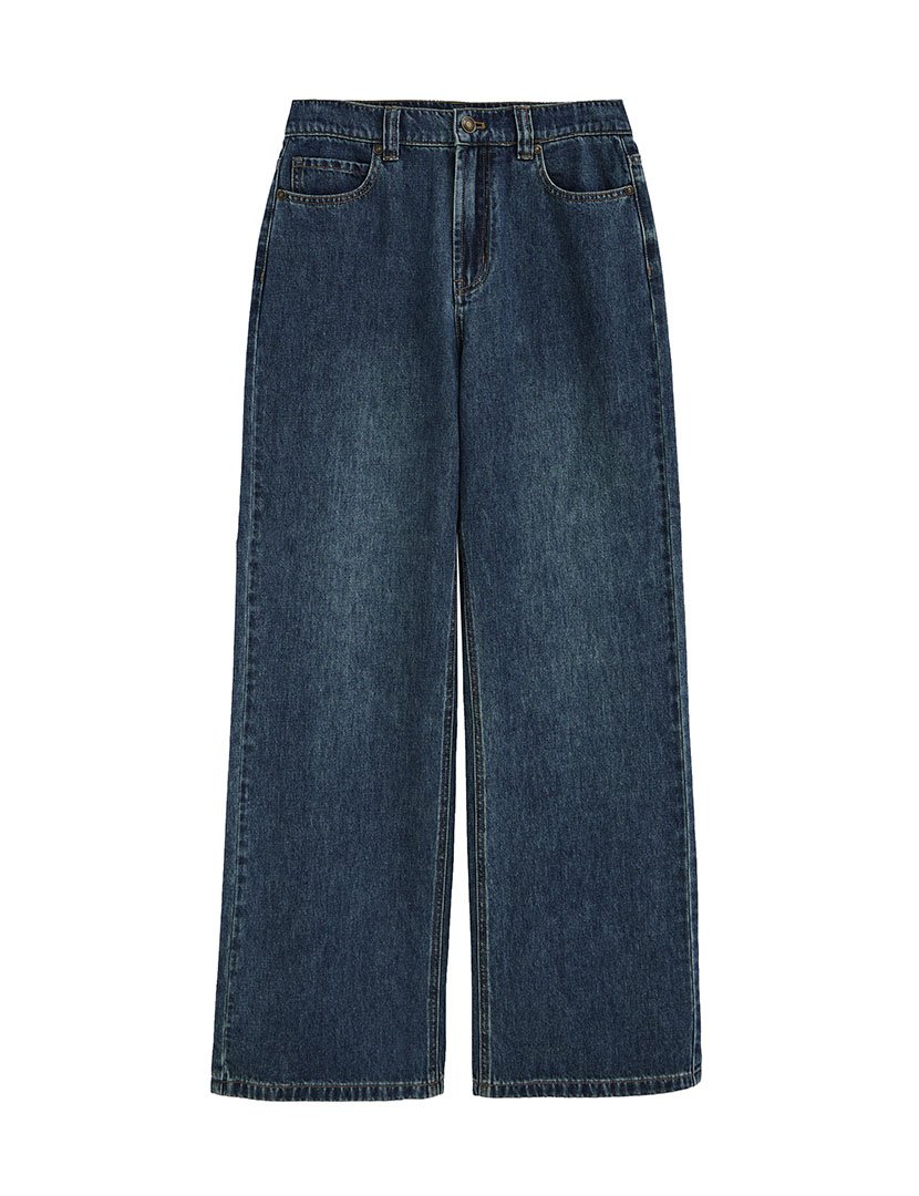 Calças de Ganga Wide Leg Azul