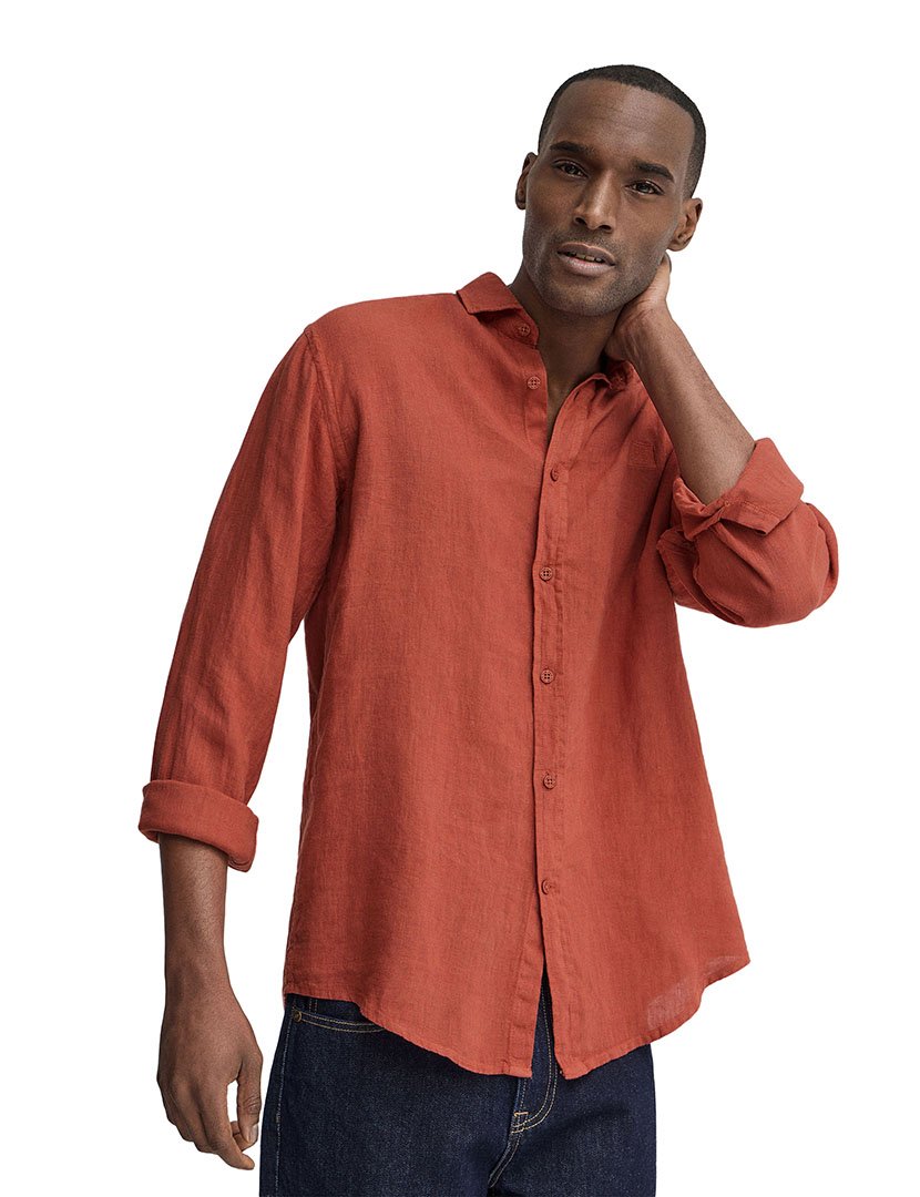 Camisa manga comprida Regular Fit Vermelho