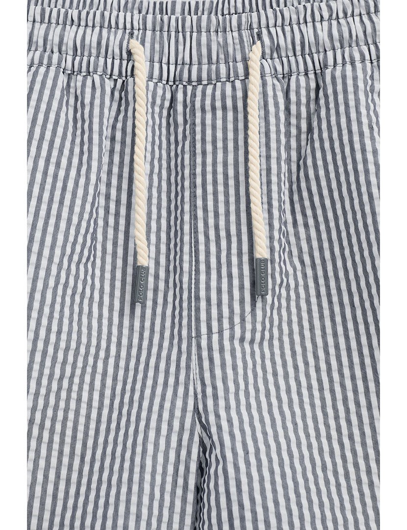 Calções de Banho Riscas Cinzento-Branco