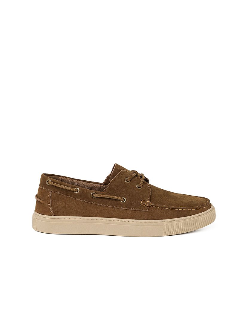 Sapatos Náuticos de Pele Castanho