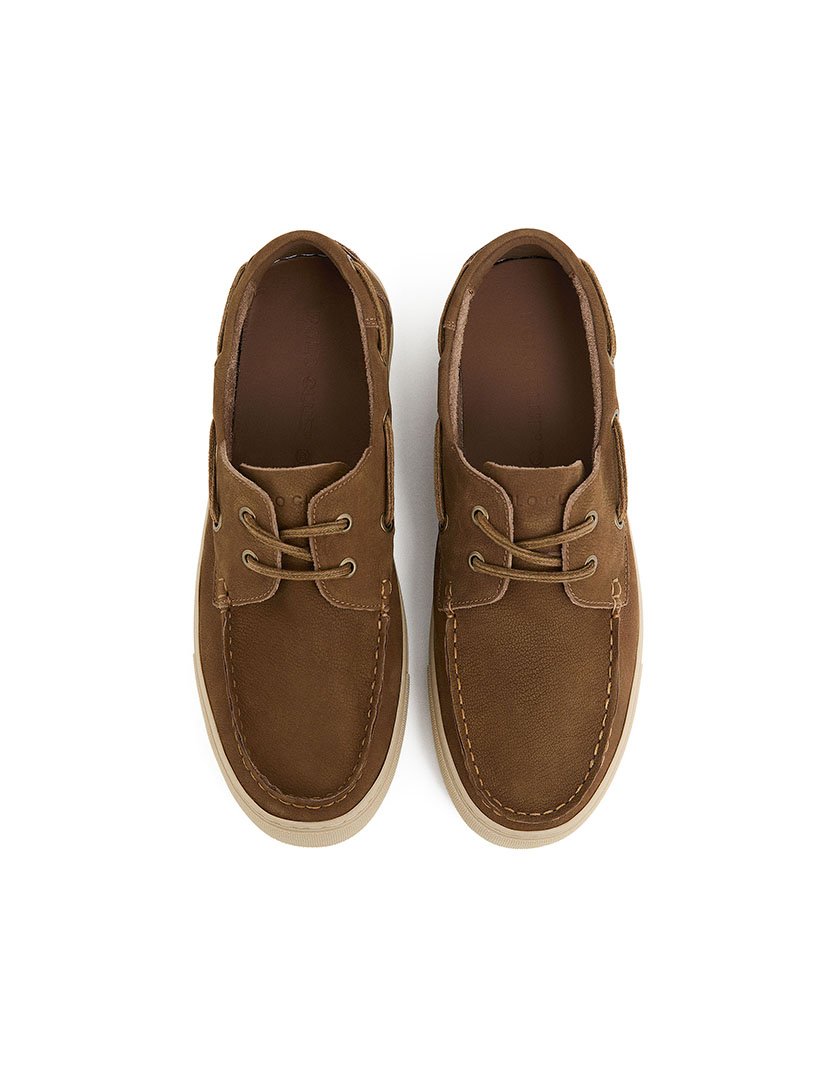 Sapatos Náuticos de Pele Castanho