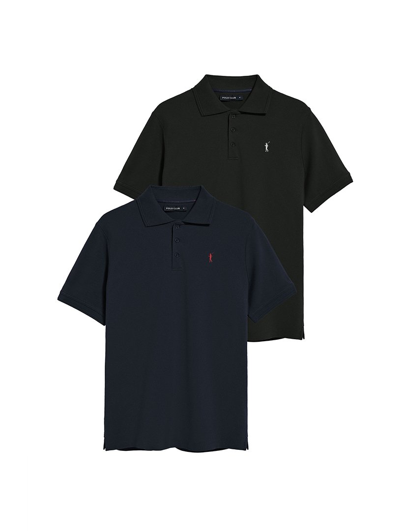 Pack 2 Pólos Regular Fit Multicor