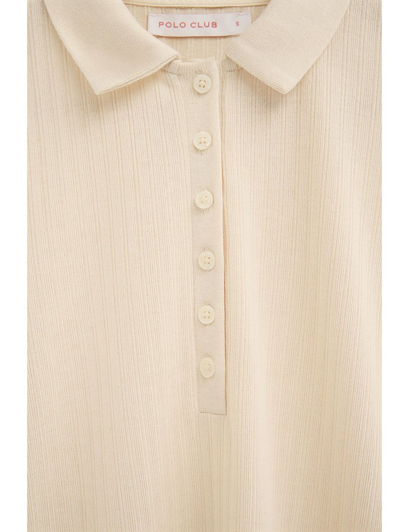 Pólo manga comprida Regular Fit Branco