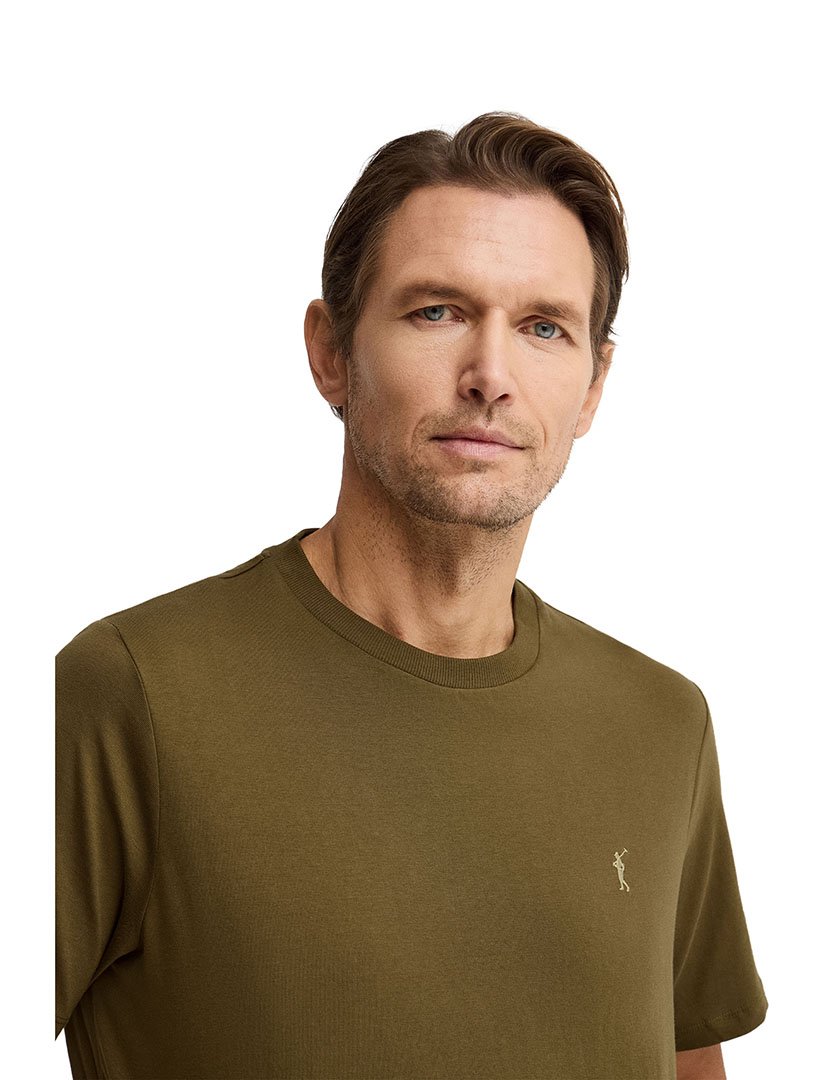 T-Shirt Regular Fit Verde Khaki