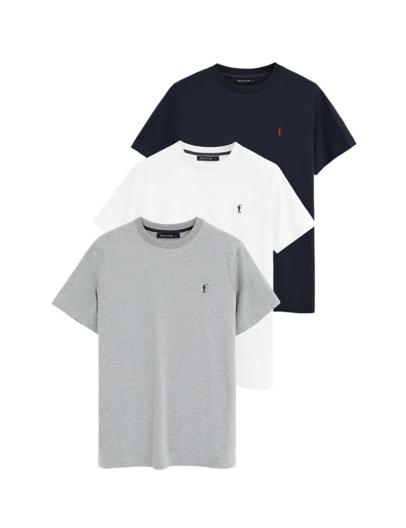 Pack 3 T-Shirts Regular Fit Multicor