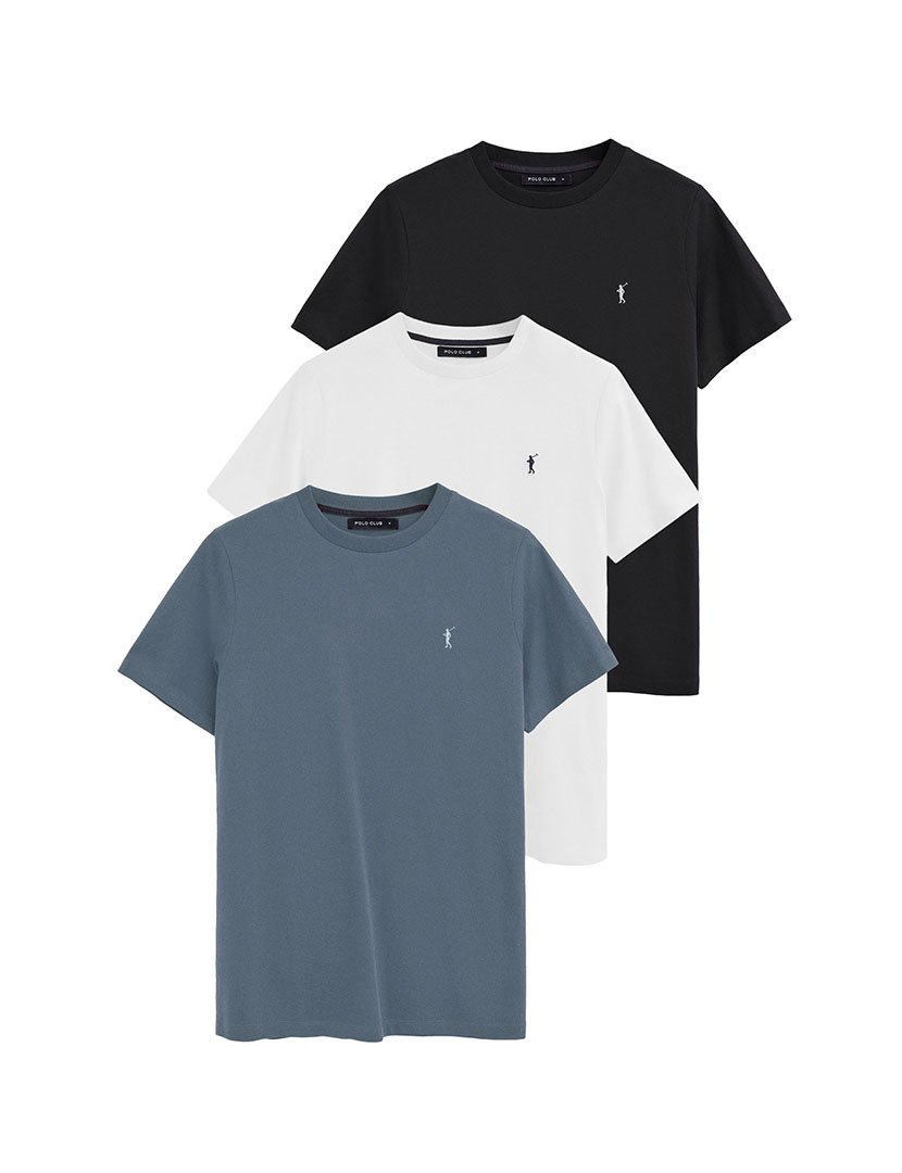 Pack 3 T-Shirts Regular Fit Multicor