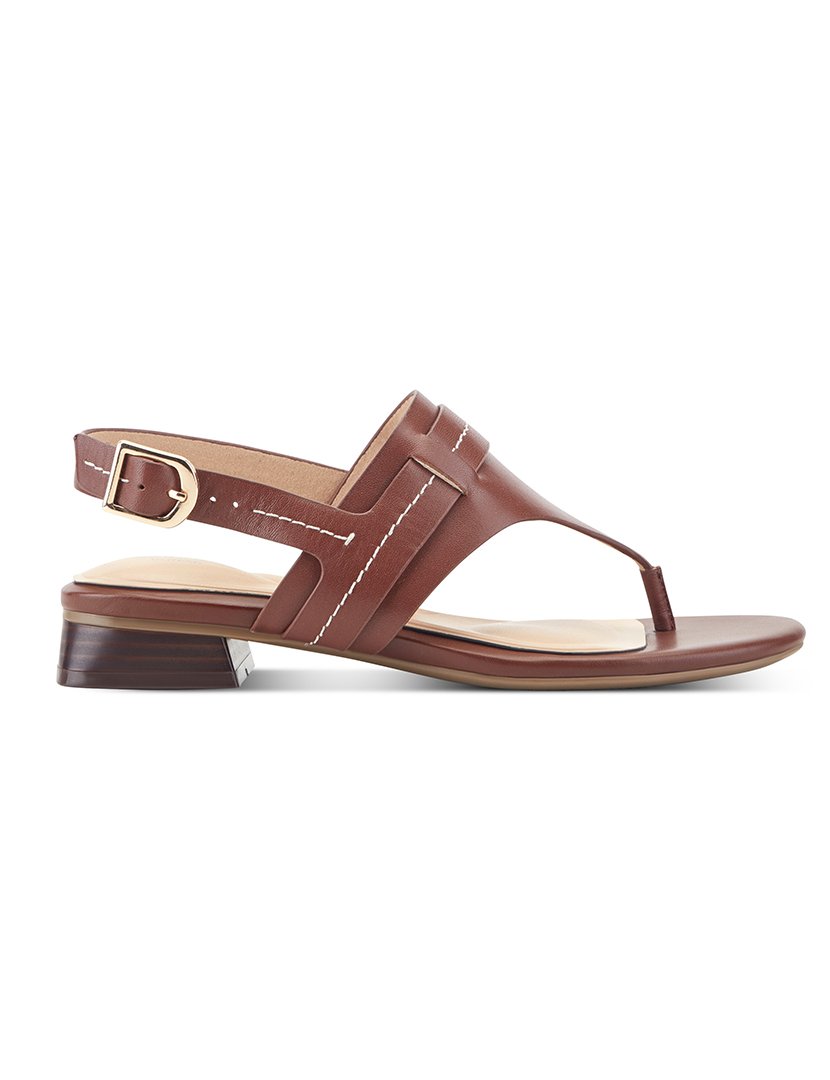 Sandália Ofera Slingback Castanho