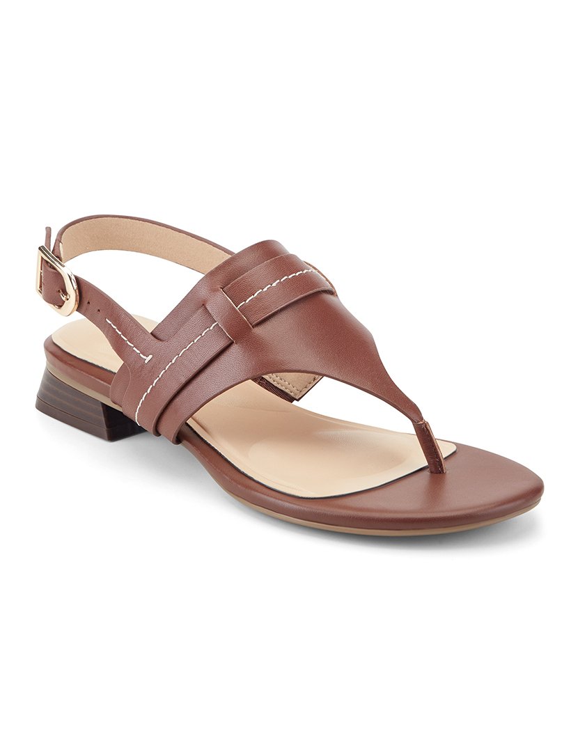 Sandália Ofera Slingback Castanho