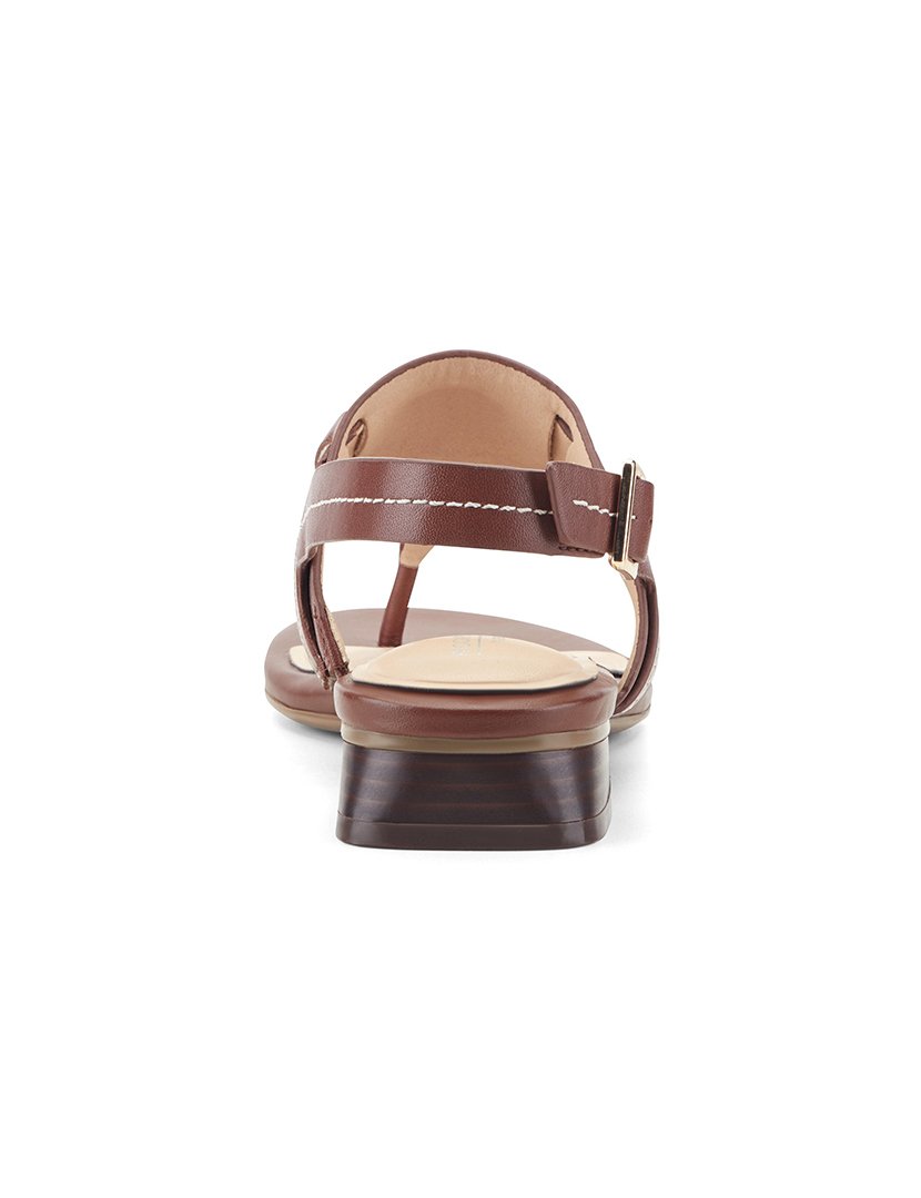 Sandália Ofera Slingback Castanho