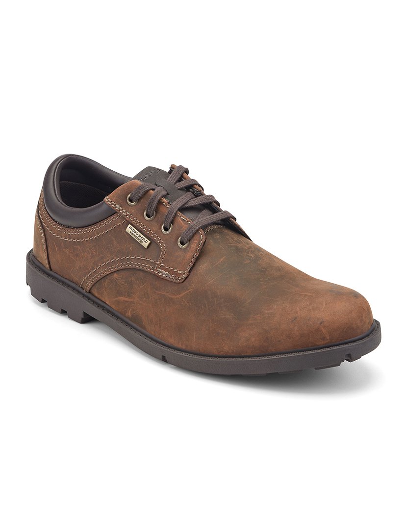 Sapato Oxford Storm Surge Plain Toe Castanho