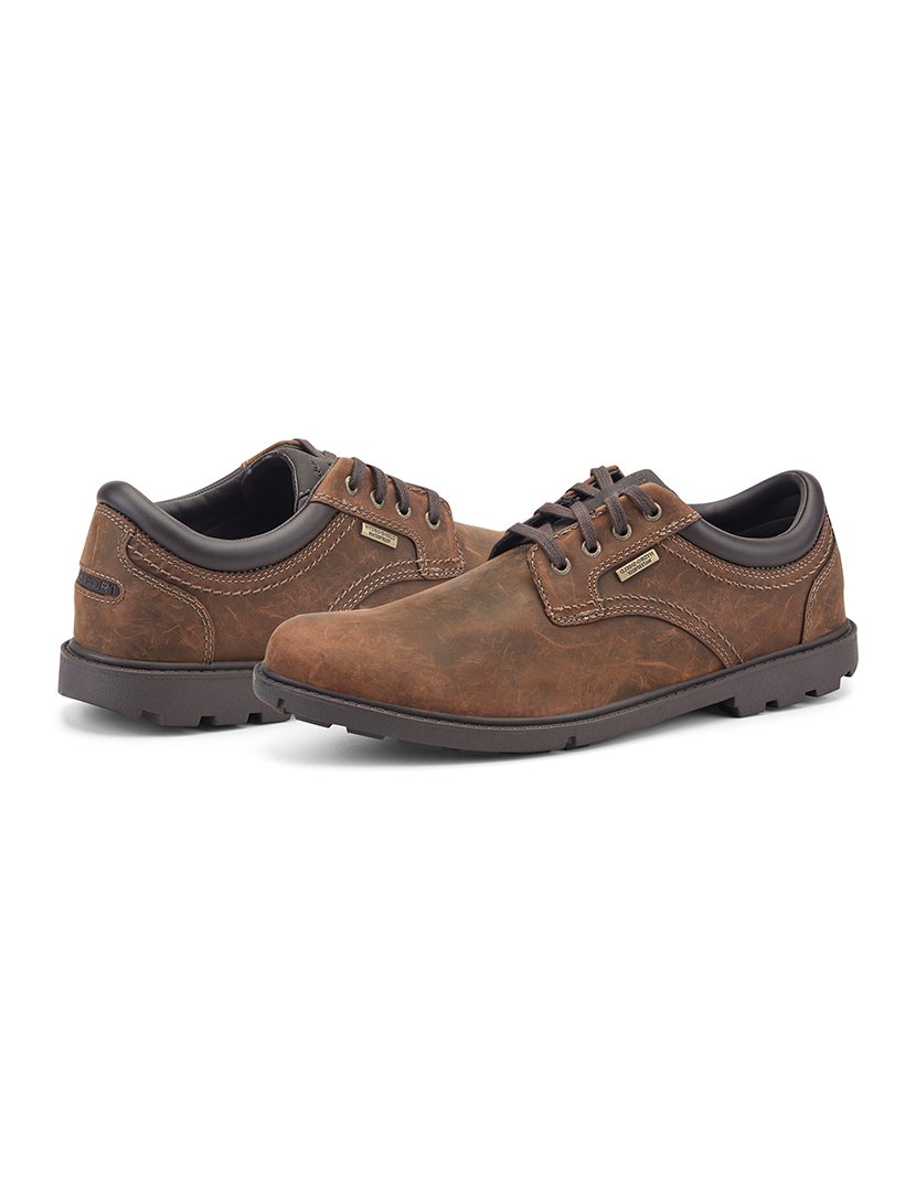 Sapato Oxford Storm Surge Plain Toe Castanho