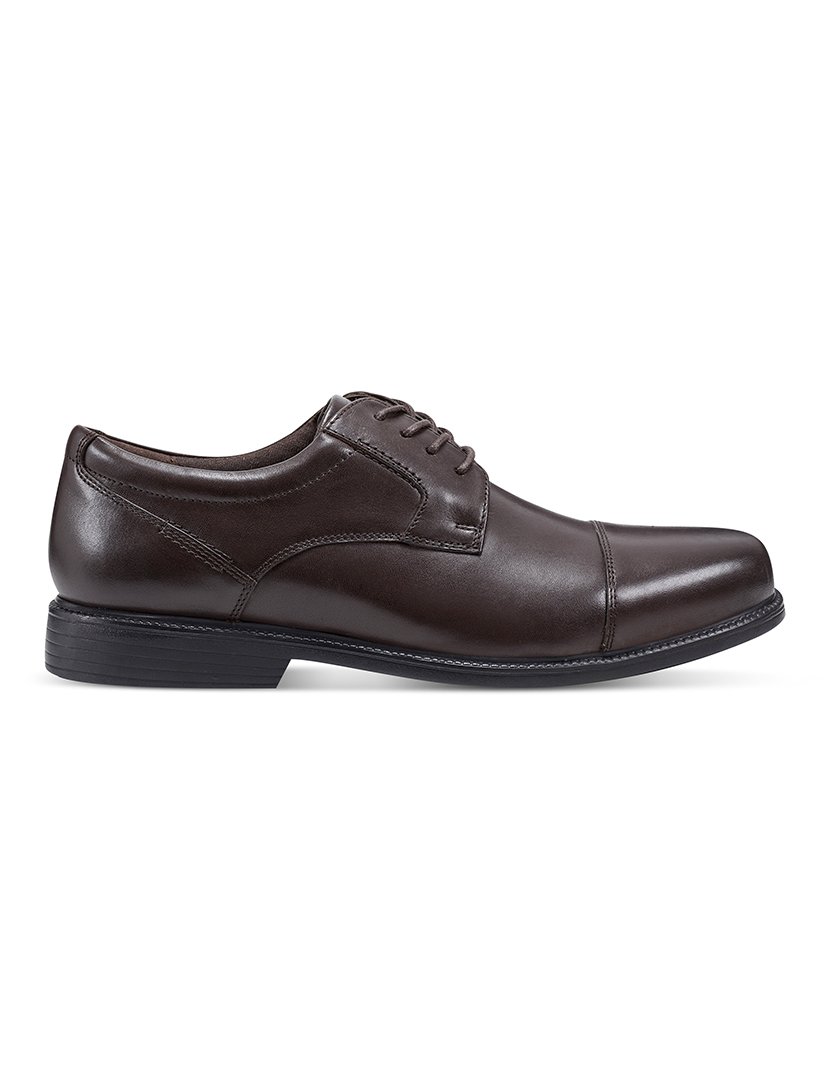 Sapato Charles Road Cap Toe Oxford Castanho