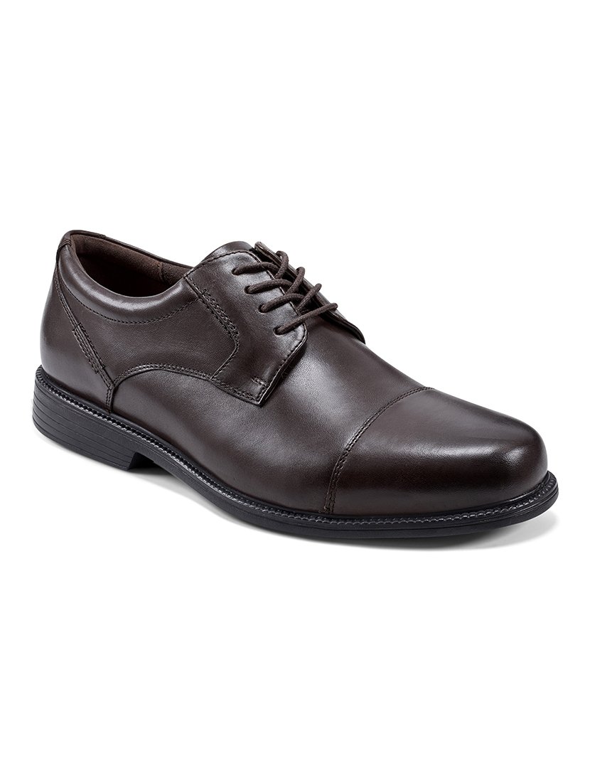 Sapato Charles Road Cap Toe Oxford Castanho