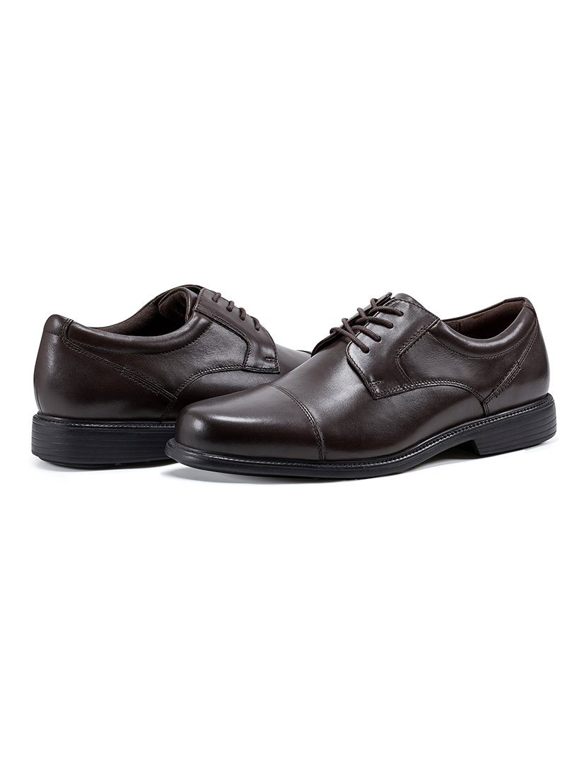 Sapato Charles Road Cap Toe Oxford Castanho