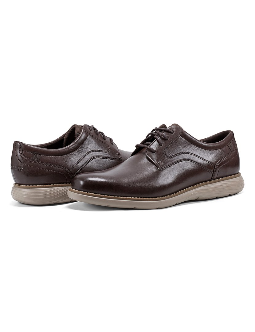 Sapato Garett  Plaintoe Oxford Castanho Escuro