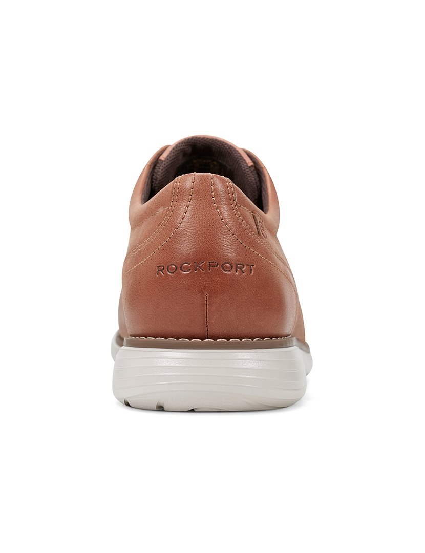 Sapato Garett Plain Toe Oxford Castanho