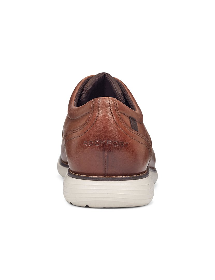 Sapato Garett Plain Toe Oxford Castanho