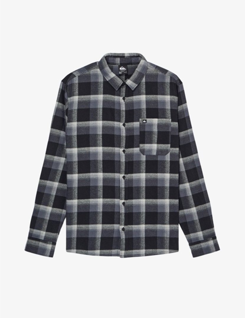 Camisa de manga comprida Motherfly Plaid Preto