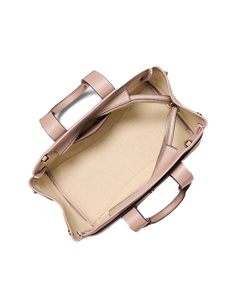 Romee Small Pebbled Leather Satchel Pink