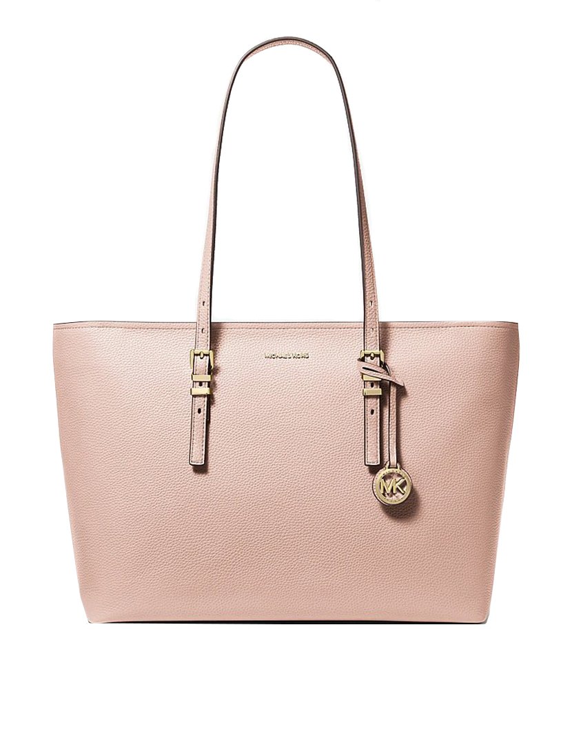 Quinn Large Pebbled Leather Tote Bag Pink