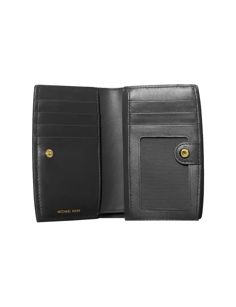 Carteira Bryant Medium Pebbled Leather Black