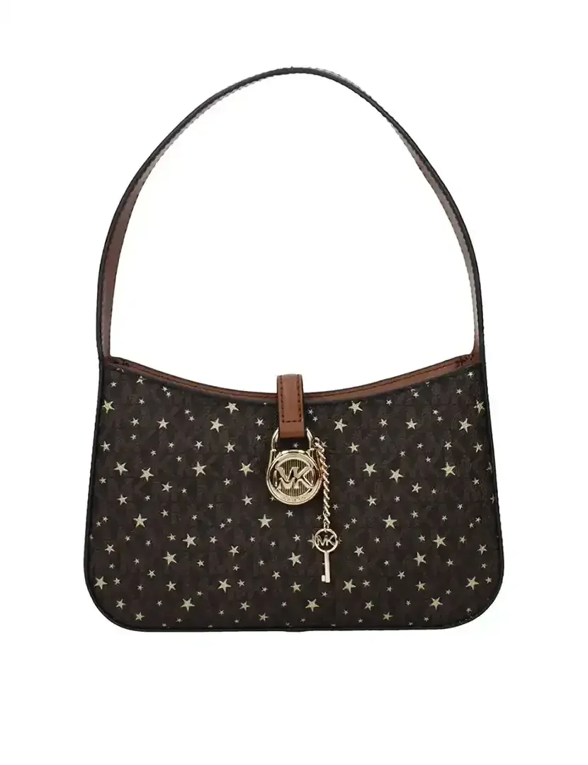 Star Pattern Shoulder Bag Brown
