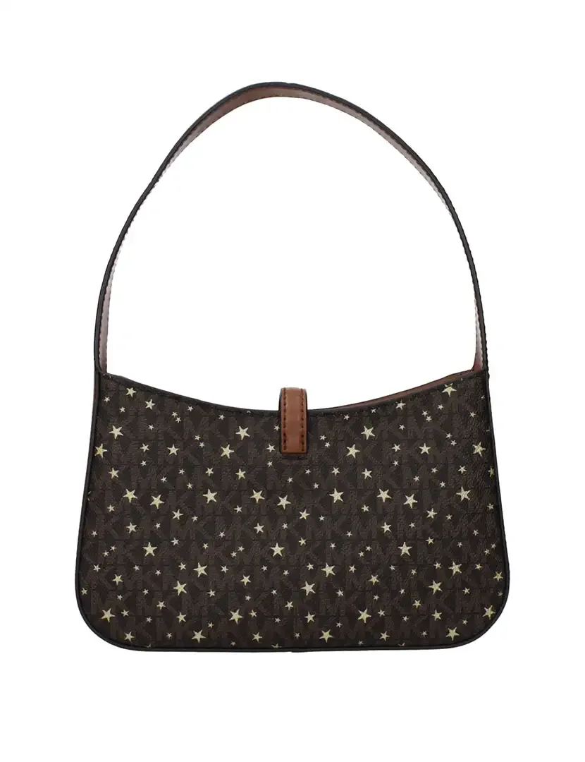 Star Pattern Shoulder Bag Brown
